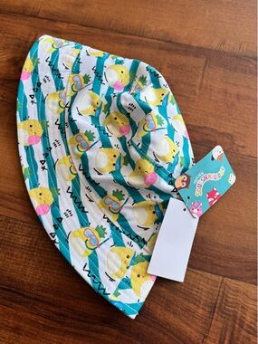 Squishmallows Teal & Yellow Pineapple Kids Bucket Hat NWT